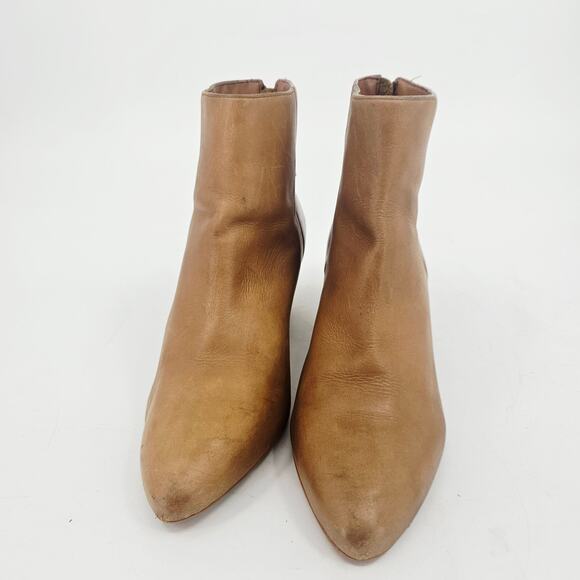Matisse Croft Light Tan Block Heel Pointy Toe Western Booties Ankle Boot Size 9 - Picture 2 of 10